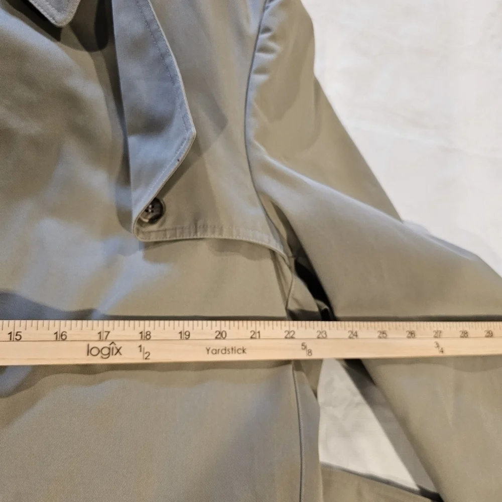 VTG Classic Oakton Ltd Trench Coat 46 L Brown Taupe Removable Liner Rain Jacket